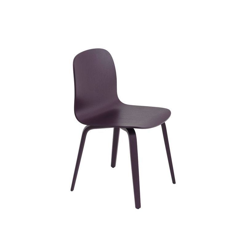 Muuto Visu Chair Wood Base Dark Plum Spisestol stol