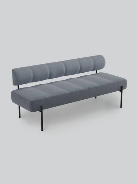 Northern Daybe Dining Sofa Grey Blue Brusvik 94, Black legs