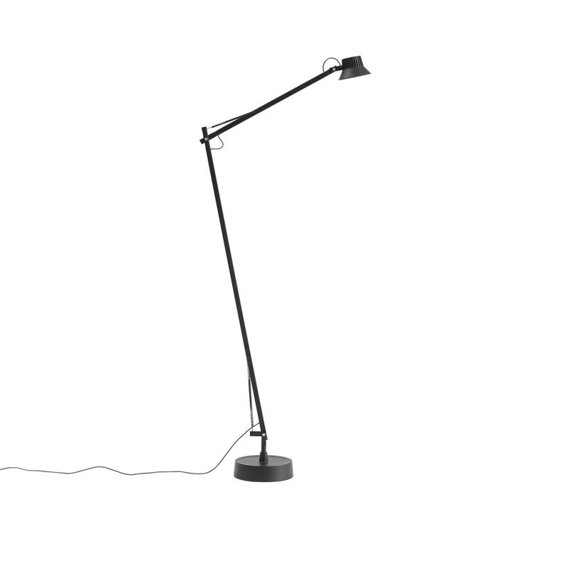 Muuto Decicate Floor Lamp Black Svart Gulvlampe