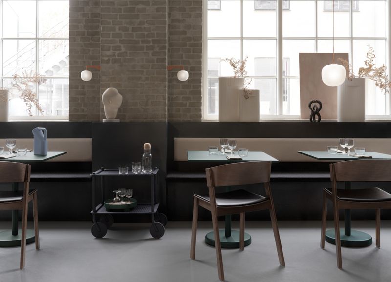 Muuto Cover Side Chair  Refine Leather Black Stained Dark Brown  Spisestol stol