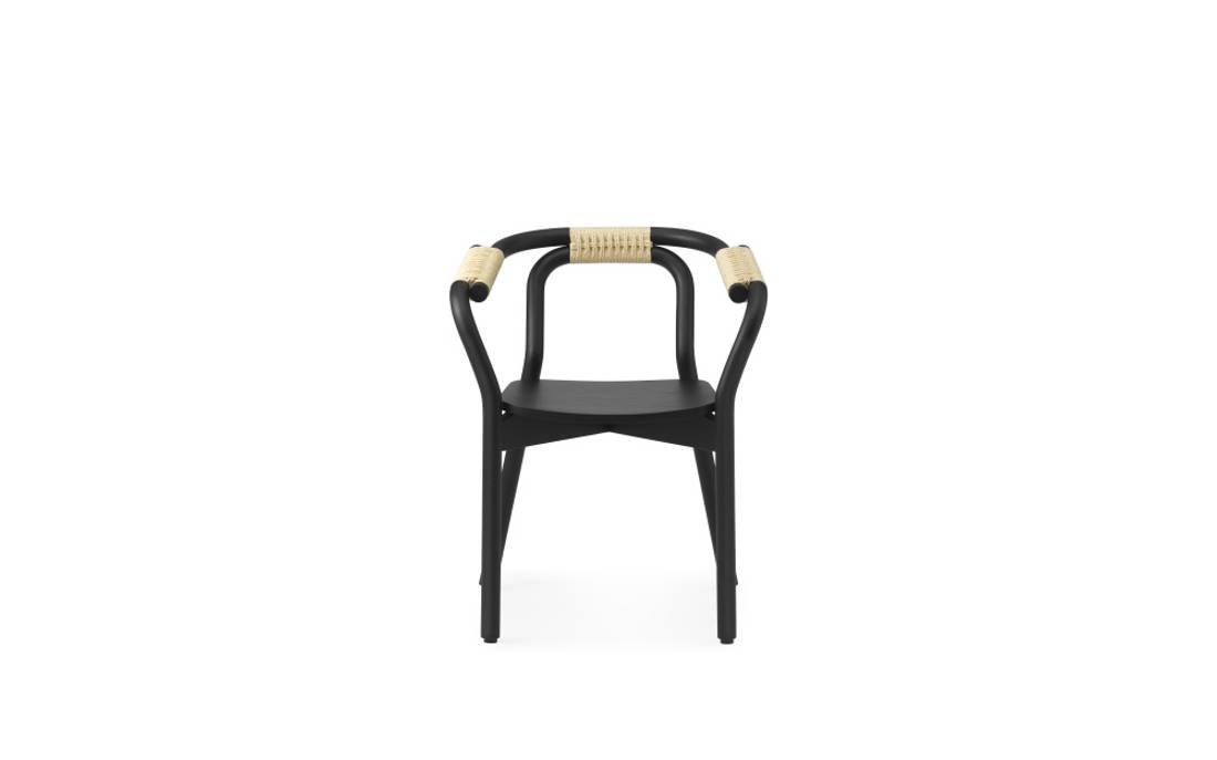 Normann Copenhagen Knot Chair Black Nature Spisestol stol Ask