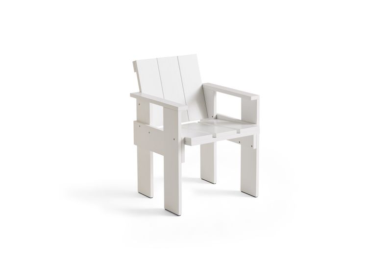 HAY Crate Dining Chair WB lacquered White Pinewood, Hvit Furu