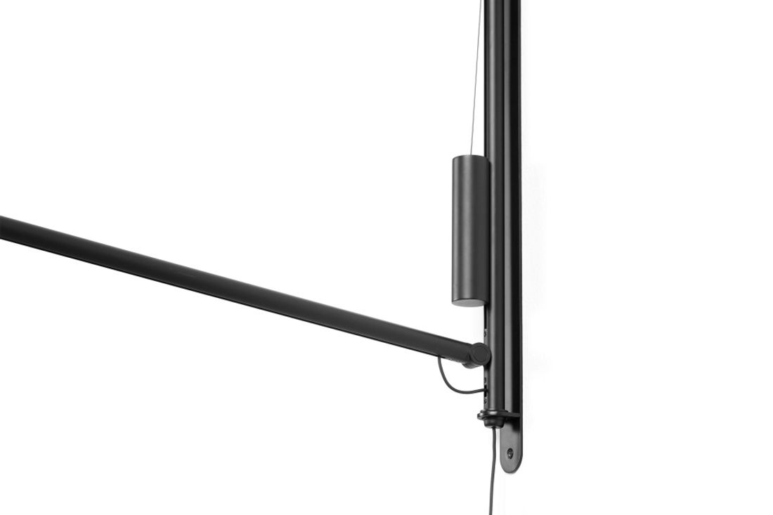 Hay Fifty-Fifty Wall Lamp Soft Black, Svart vegglampe