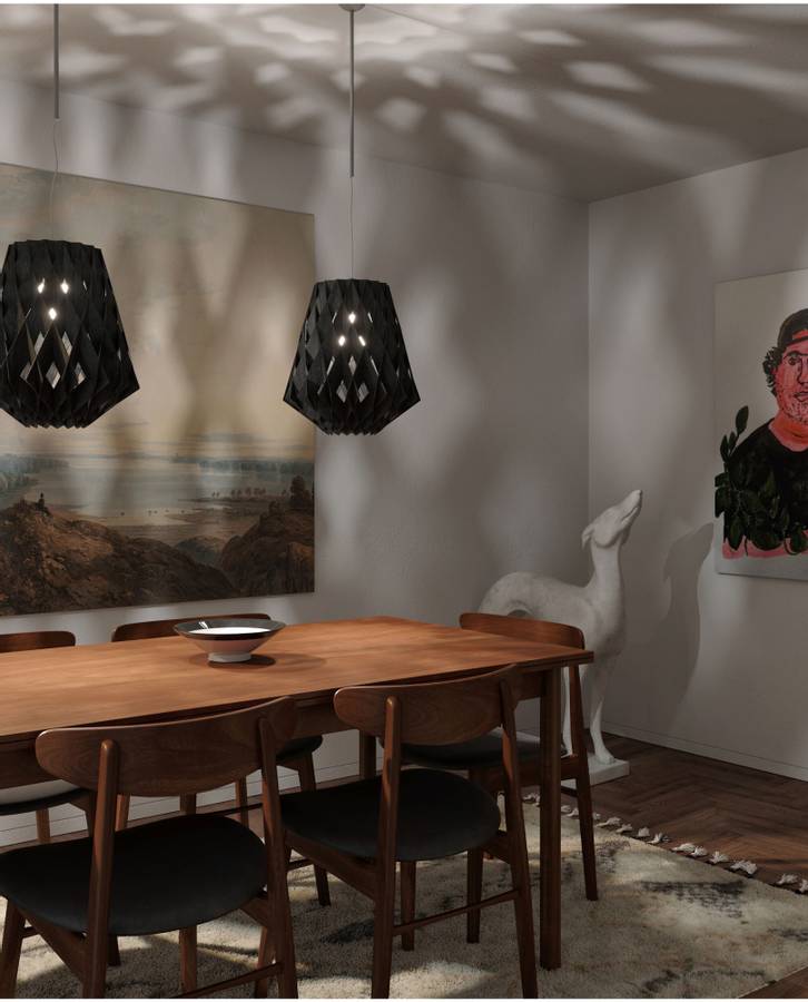 Pilke Signature 36 pendant Lamp Black, Svart Taklampe Pendel