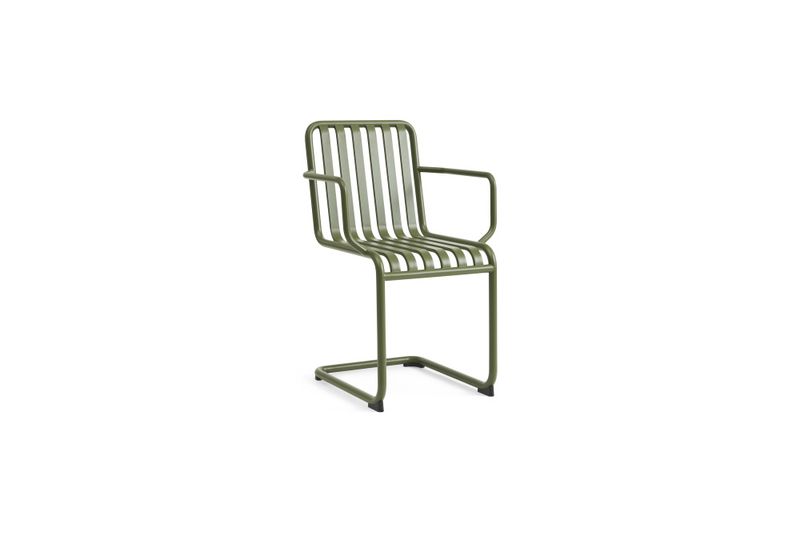 HAY Palissade Cantilever Armchair Olive powder coated steel, Utestol Spisestol stol