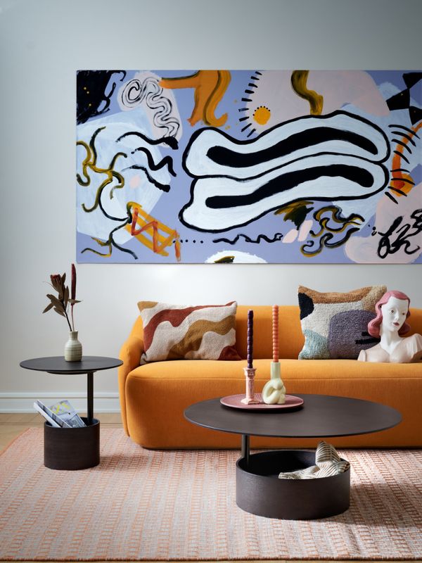 Maze Parasol L coffee table dark oak, Eik Stuebord Salongbord