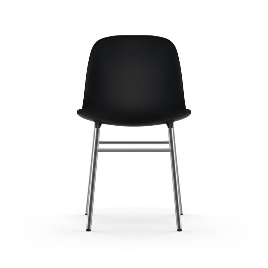 Normann Copenhagen Form Chair Chrome Black, svart Spisestol