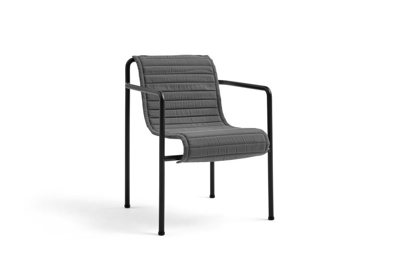 Hay Palissade Quilted Cushion dining armchair Anthracite, pute