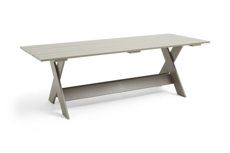 HAY Crate Dining Table 230 cm Fog WB lacquered Pinewood, Grå