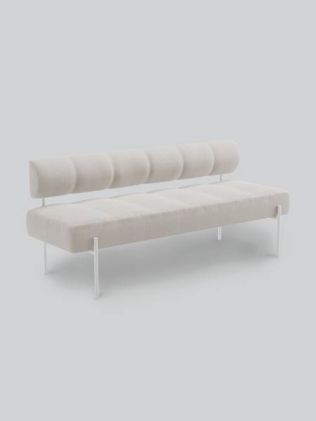 Northern Daybe Dining Sofa Light Beige Moss 04, White legs