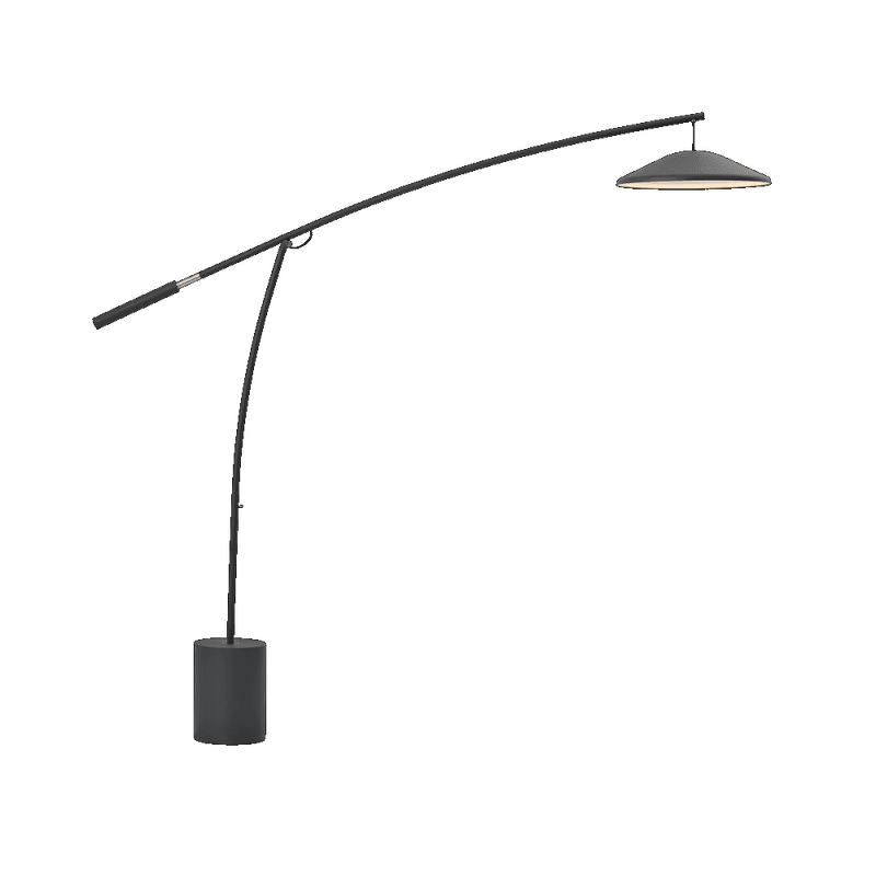 Muuto Contra Floor Lamp  Anthracite Black / Anthracite Black Concrete Gulvlampe svart antrasitt