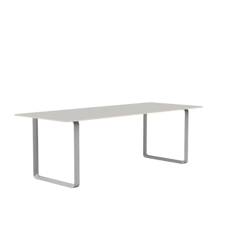 Muuto 70/70 table 225 cm Spisebord, Grå ben