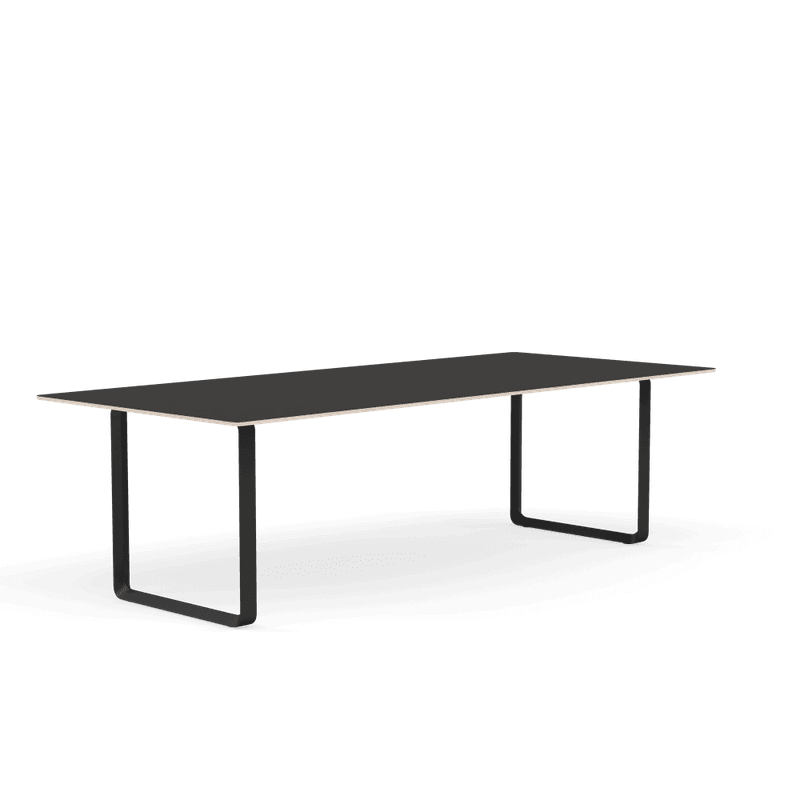 Muuto 70/70 table 255 cm Spisebord, Black Base, Svarte ben