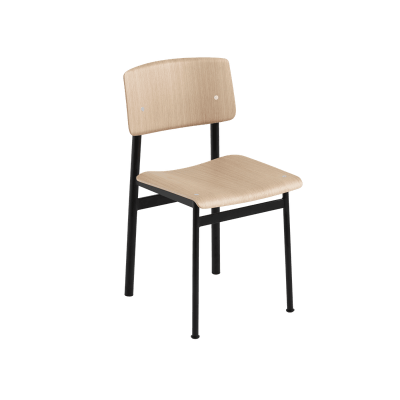 Muuto Loft Chair Oak, Spisestol Eik Stol med stålben