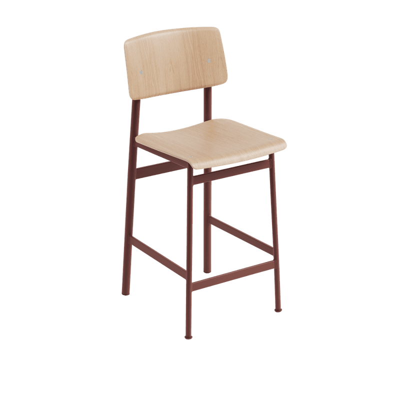 Muuto Loft Counter Stool 65 cm Oak powder coated steel Barstol