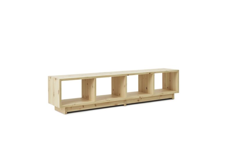 Normann Copenhagen Fyr Bookcase Low, Pine, Furu Mediabenk
