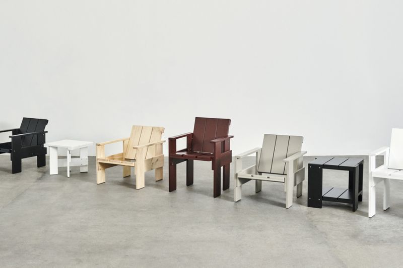 HAY Crate Lounge Chair WB lacquered Pinewood, Furu Loungestol