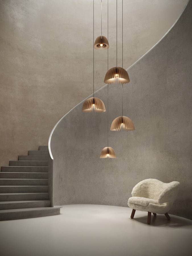 Pilke Verna 50 pendant Lamp Birch, Bjørk Taklampe Pendel