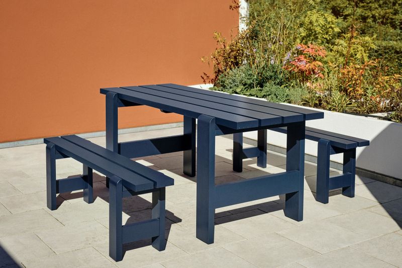 HAY Weekday Table, 230 x 83 Blue Spisebord, Utebord