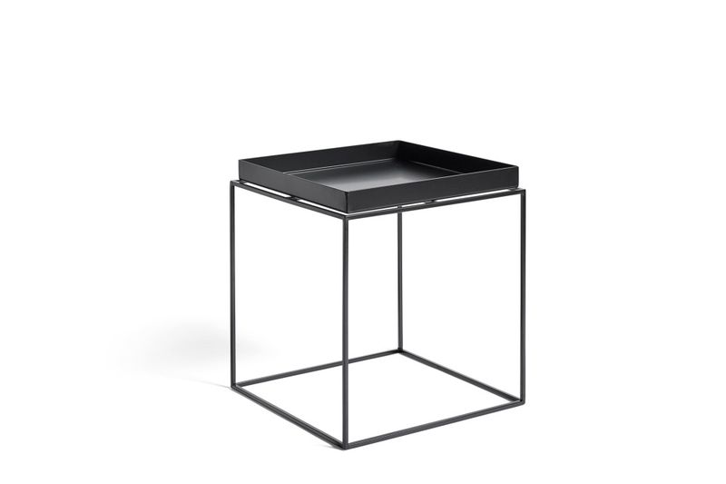 HAY TRAY Table 40 x 40 Medium Black, Svart Stuebord