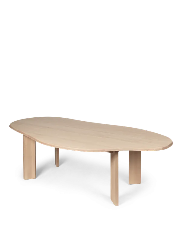 ferm LIVING Tarn Dining Table - 118,5 x 220 cm - White Oiled Beech Spisebord Lys oljet Bøk