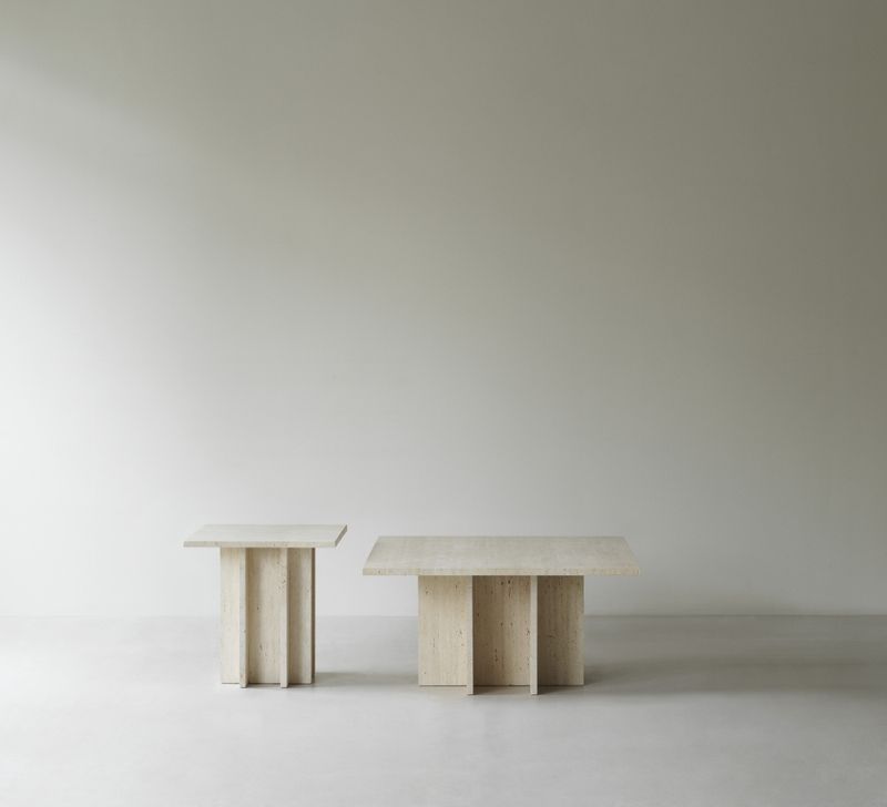 Normann Copenhagen Edge Coffee table S, Travertine